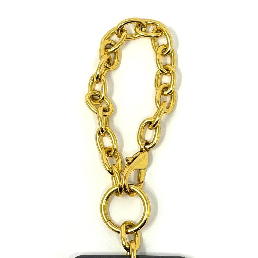 Versace Medusa Luggage Tag Black Gold Chain Travel Bag Accessory - Picture 3 of 6